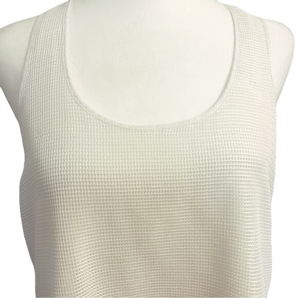 Banana Republic Blouse White Size Small Petite Sleeveless Tank Exposed Zipper - Picture 2 of 9